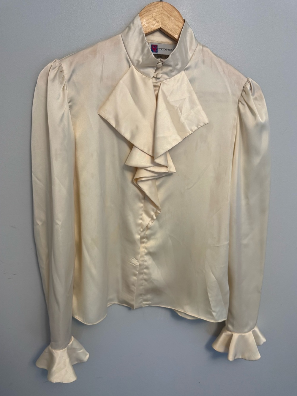 Prophecy 1980s Vintage Blouse Cream Ruffle